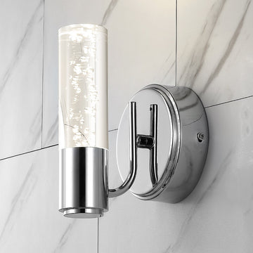 Bolha Minimalist Modern Bubble Acrylic/Iron Integrated LED Vanity Light - JONATHAN Y